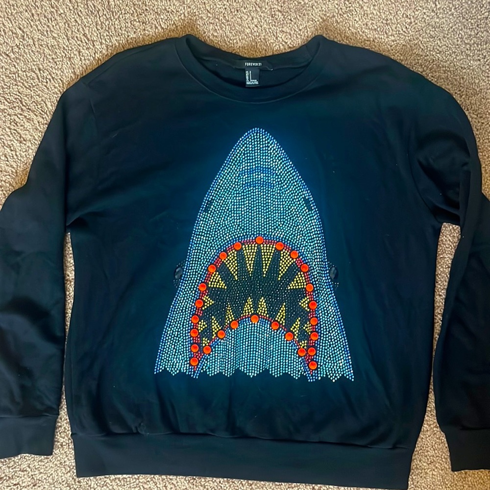 Shark embellished sweatshirt from forever 21 size S